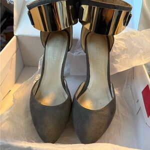 Aldo Gray and Gold Women's Heels